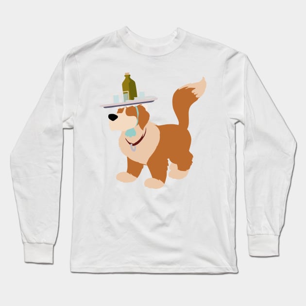 St. Bernard For A Nanny Long Sleeve T-Shirt by beefy-lamby